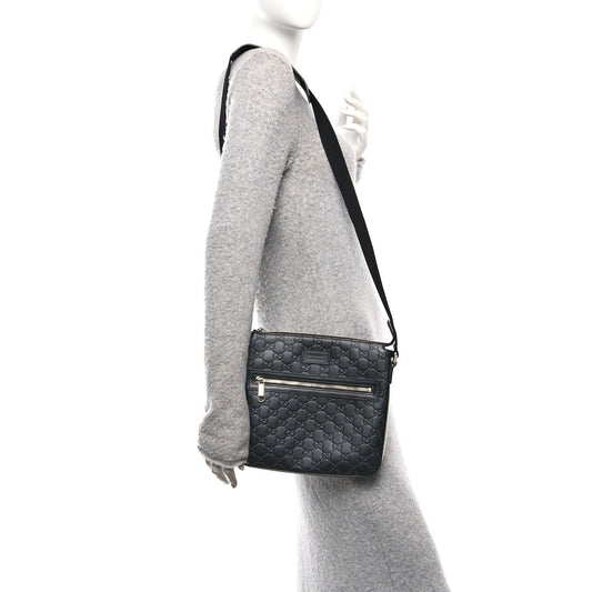 Guccissima Signature Small Messenger Bag Black