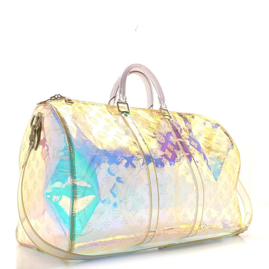 PVC Monogram Keepall Bandouliere 50 Iridescent Prism