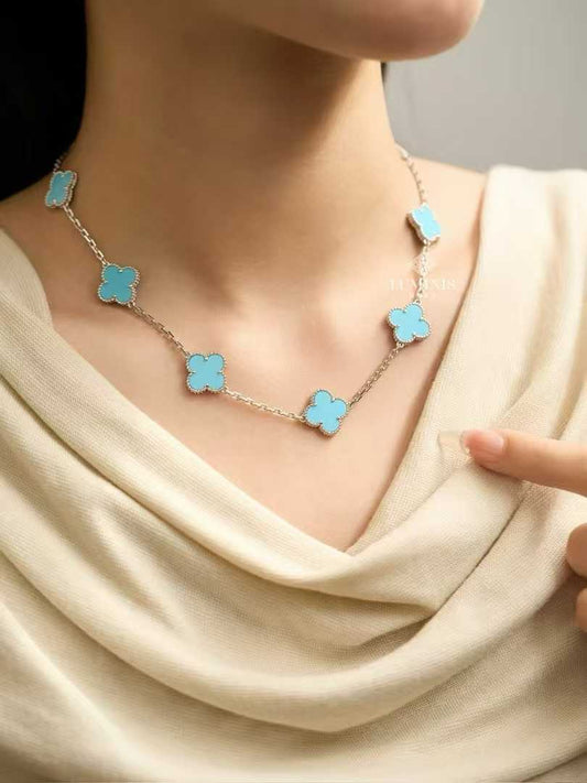 Lux VCA Blue 10 Motif Necklace