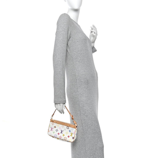 Monogram Multicolor Pochette Accessories White