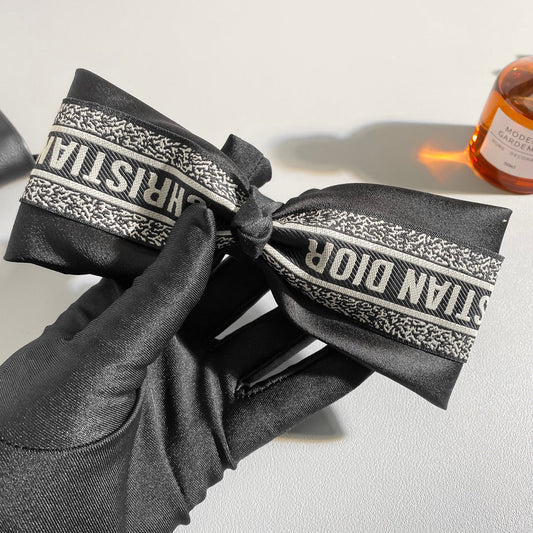 Dior Black White Bowknot Hair Accessory