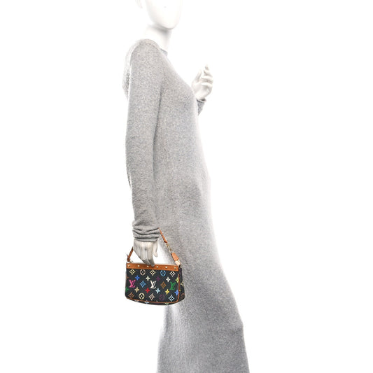 Monogram Multicolor Pochette Accessories Black