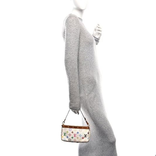 Monogram Multicolor Pochette Accessories White