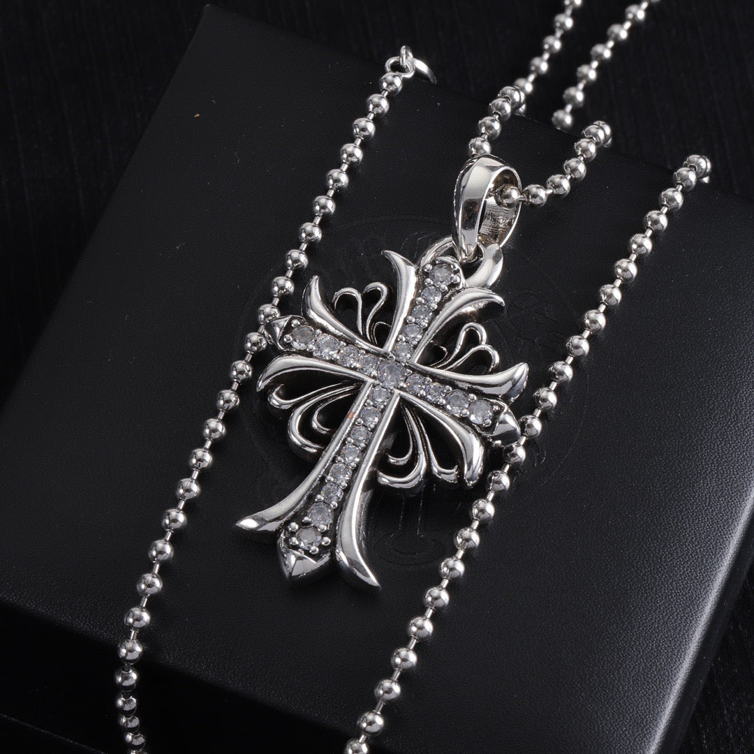 Chrome Hearts Diamond Pendant Necklace