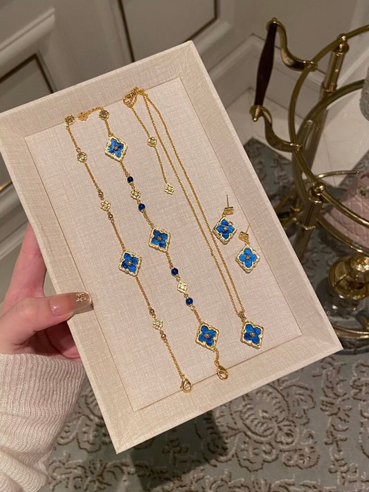 Buccellati Blue Necklace Bracelet Earrings