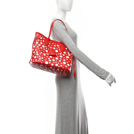 LV X YK Empreinte Infinity Dots Neverfull MM Rouge White