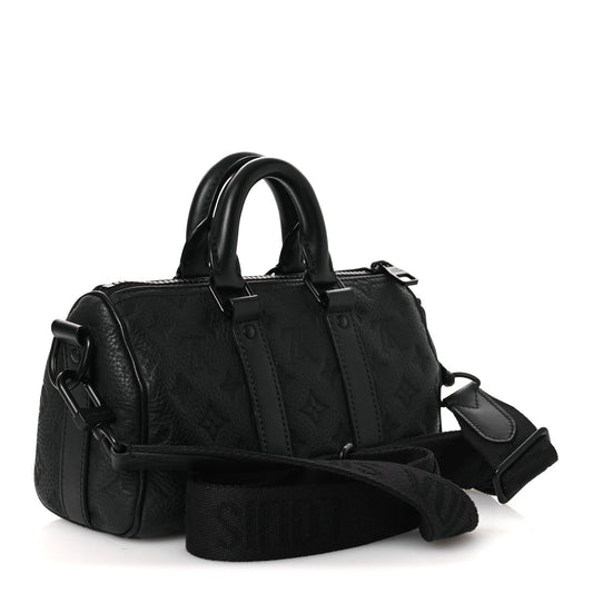 Monogram Taurillon Keepall Bandouliere 25 Black
