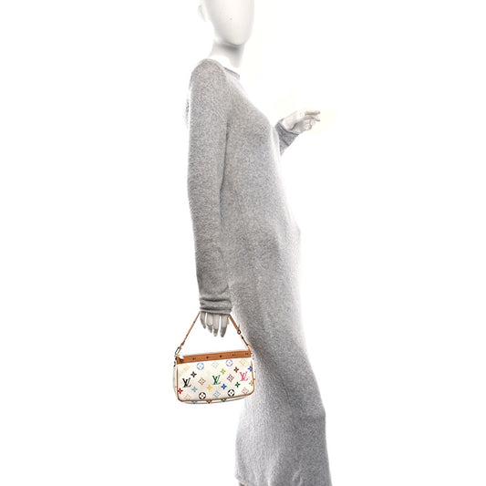Monogram Multicolor Pochette Accessories White