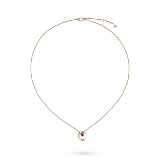 Chanel Coco Necklace Ruby Beige Gold