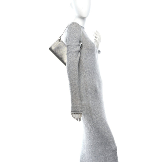 Epi Pochette Accessories Metallic Silver