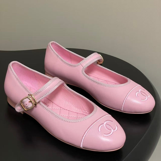 Chanel Pink Lambskin Flat