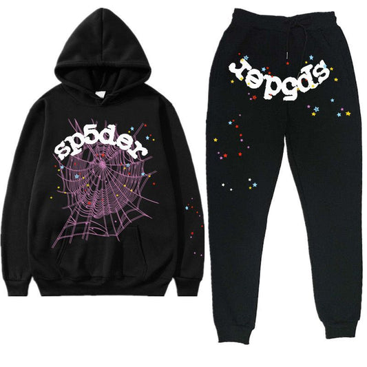 Hip Hop Spider Hoodie Set