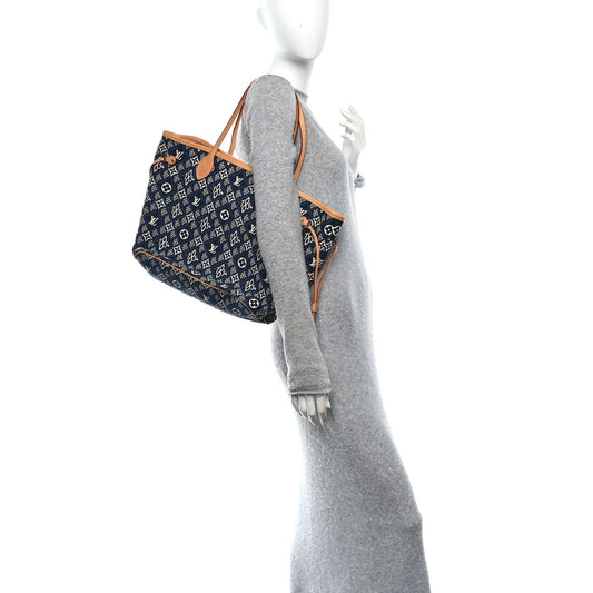 Jacquard Since 1854 Neverfull MM Blue
