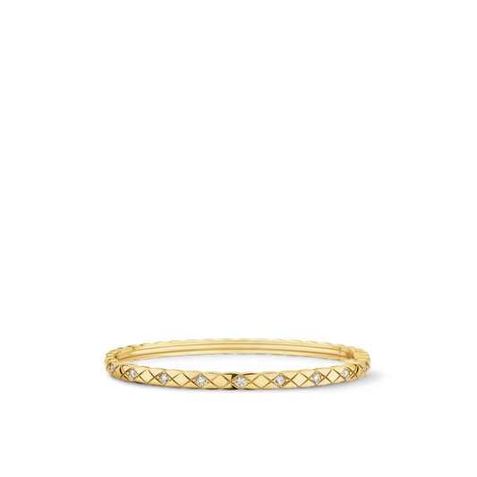 Chanel Coco Crush Bracelet Quilted Motif Mini Version Diamonds
