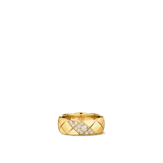 Chanel Coco Crush Ring Quilted Motif Middle Diamonds