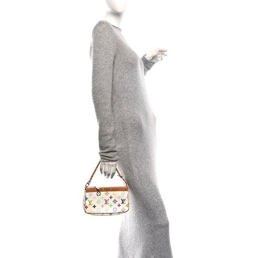 Monogram Multicolor Pochette Accessories White