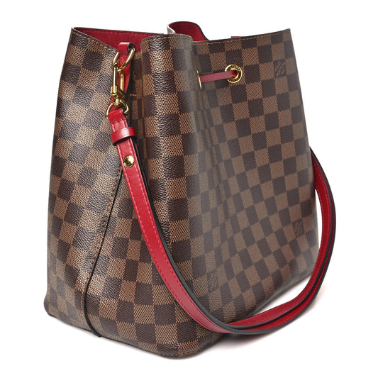 Damier Ebene Neonoe MM Cherry Berry