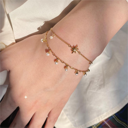 Celestial Eight-Star Pearl Bracelet