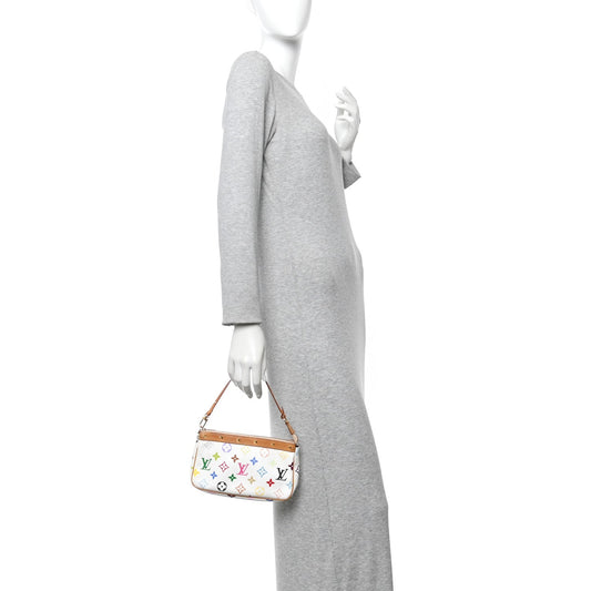 Monogram Multicolor Pochette Accessories White