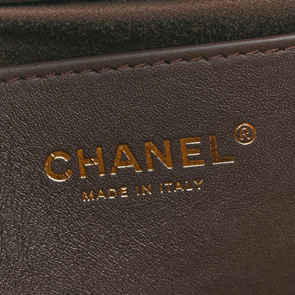 Suede Quilted Small Chanel 25 Handbag Dark Brown