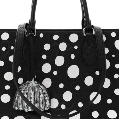Monogram Kusama Dots Onthego MM Black White