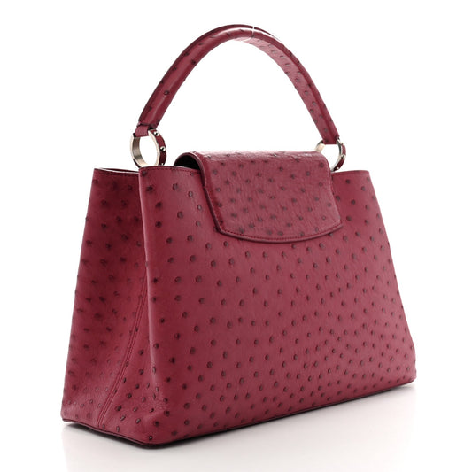 Ostrich Capucines MM Fuchsia