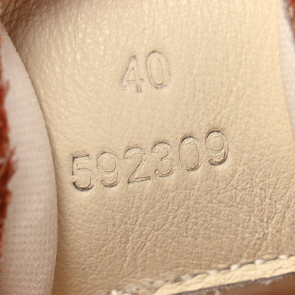 Nylon Brushed Suede Flow Runner Sneakers 40 Red Soft White