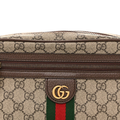 Soft GG Supreme Monogram Medium Ophidia Belt Bag Dark Brown