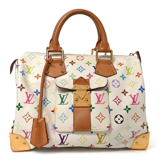 Monogram Multicolor Speedy 30 White