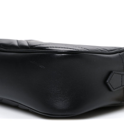Calfskin Matelasse Small GG Marmont Chain Shoulder Bag Black