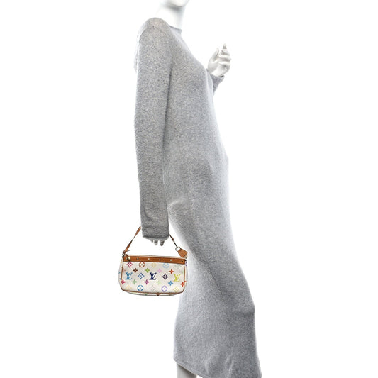 Monogram Multicolor Pochette Accessories White