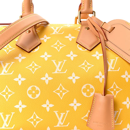 Calfskin Monogram Speedy P9 Bandouliere 25 Jaune Mat