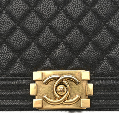 Caviar Quilted New Medium Boy Flap Black