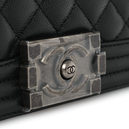 Caviar Quilted New Medium Boy Flap Black