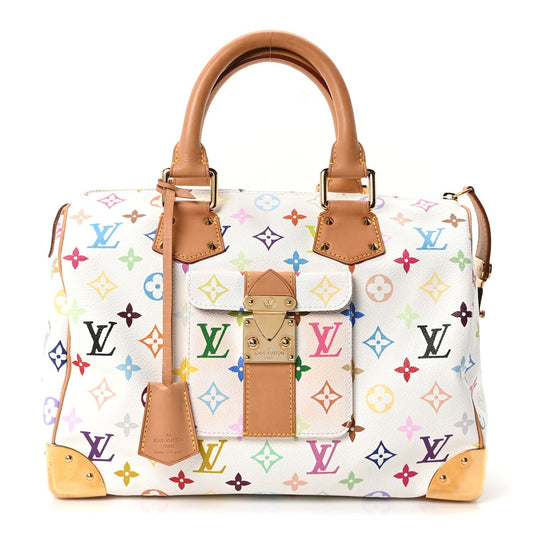 Monogram Multicolor Speedy 30 White