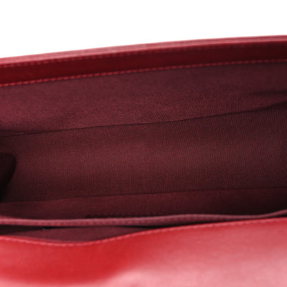 Lambskin Quilted Medium Boy Flap Red