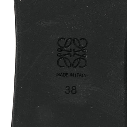 Calfskin Wedge Riding Boots 38 Black