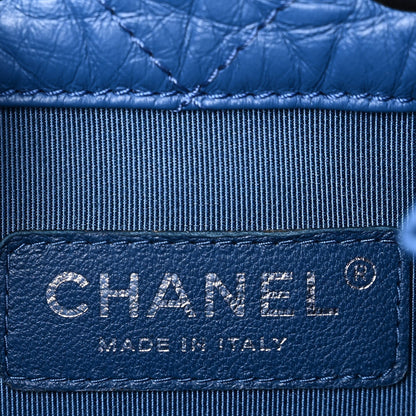 Aged Calfskin Quilted Small Gabrielle Backpack Blue