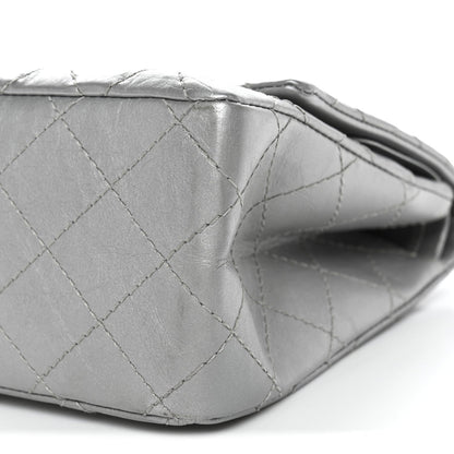 Metallic Aged Calfskin Quilted 2.55 Reissue 226 Flap Silver