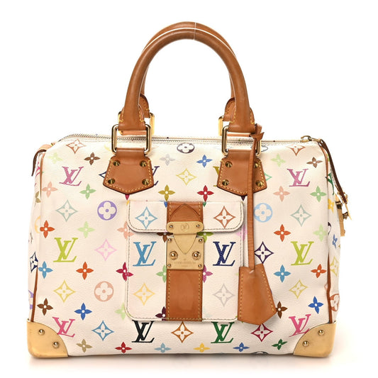 Monogram Multicolor Speedy 30 White