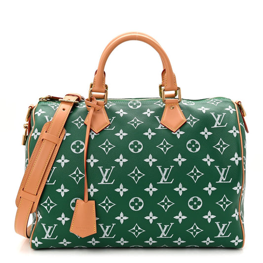 Calfskin Monogram Speedy P9 Bandouliere 40 Green