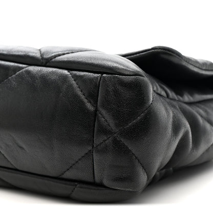 Lambskin Quilted Medium Chanel 19 Flap Black