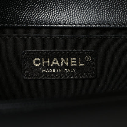 Caviar Quilted Medium Boy Flap Black