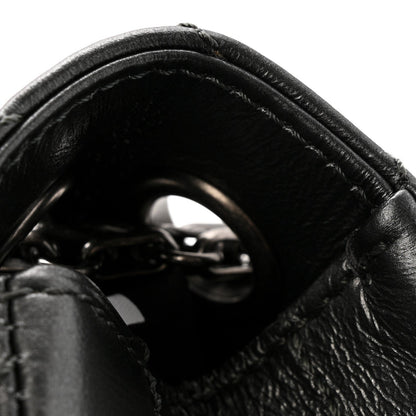 Metallic Aged Calfskin Chevron Quilted 2.55 Reissue Mini Flap Grey