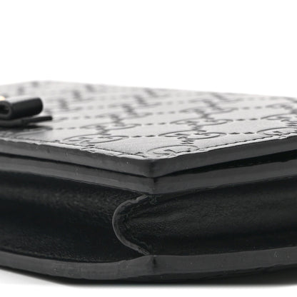 Guccissima Signature Bowy Chain Wallet Black