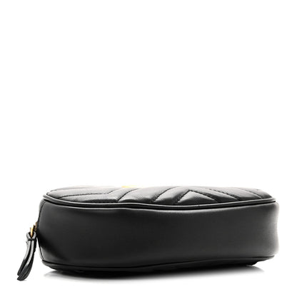 Calfskin Matelasse GG Marmont Belt Bag 85 34 Black
