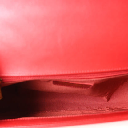 Lambskin Quilted New Medium Boy Flap Red