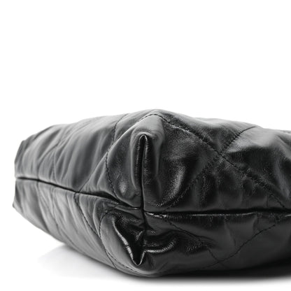 Calfskin Quilted Small Chanel 22 Black