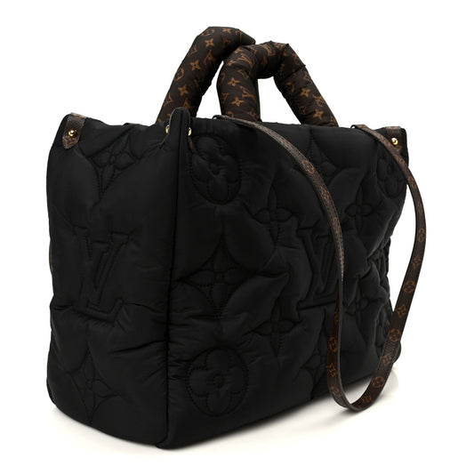 Econyl Monogram Pillow Giant Onthego MM  Black