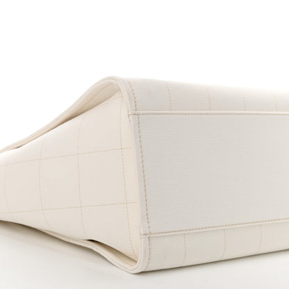 Cotton Medium Deauville Tote White